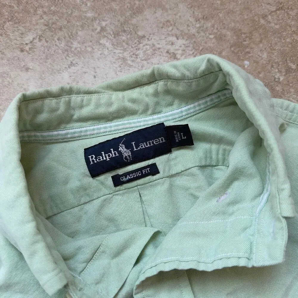 Ralph Lauren Classic Fit Short Sleeve Dress Shirt - Size L